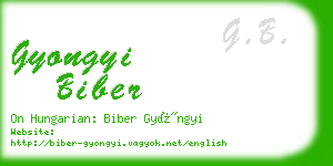 gyongyi biber business card